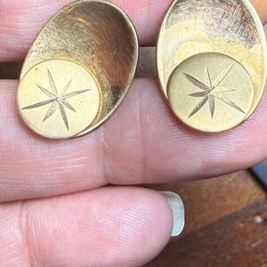 Mens cufflinks   10k gold filled  and necklace